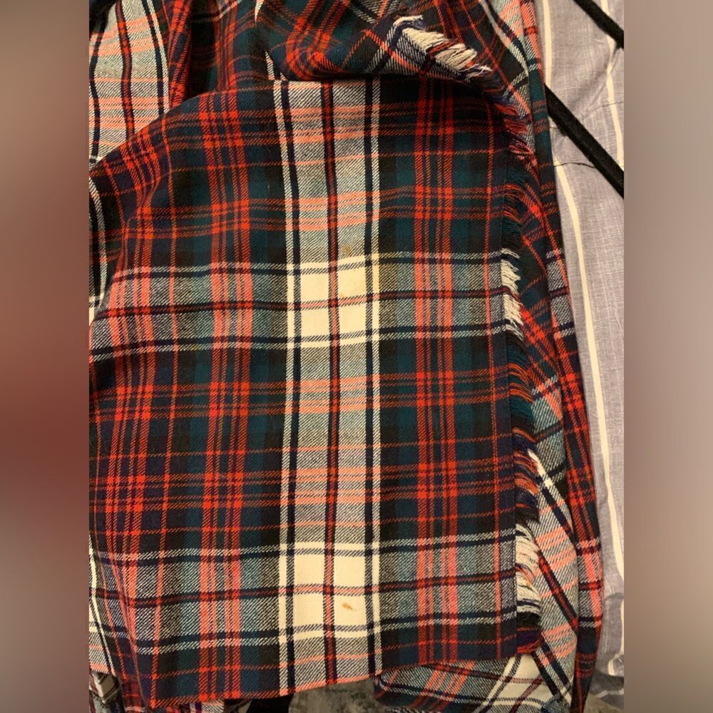 Vintage Red Tartan Plaid maxi wrap skirt size S‎ - Picture 6 of 10